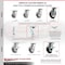 Service Caster 8 Inch Rubber on Aluminum Caster Brakes/Swivel Locks and 2 Rigid SCC, 2PK SCC-35S820-RAB-SLB-BSL-2-R-2 - alternate 3